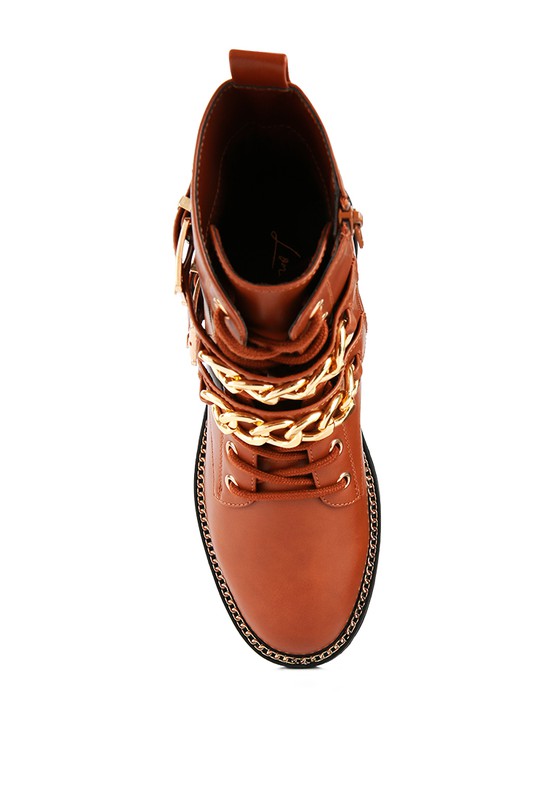 Venice Chain Detail Combat Boot Shoes RYSE Clothing Co.   