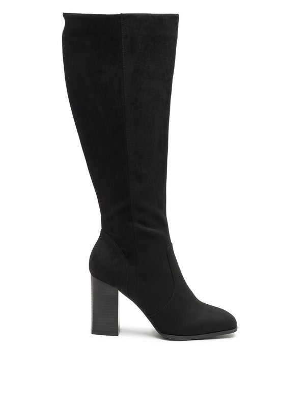 Farrah Knee High Faux Suede Boots Shoes RYSE Clothing Co.   