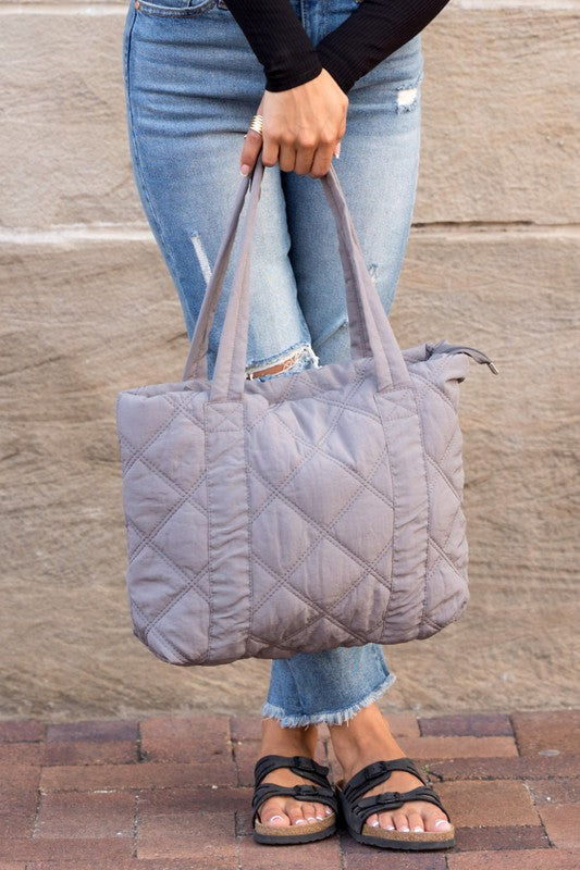 Dominique Quilted Puffer Tote Bags & Luggage - Women's Bags - Top-Handle Bags RYSE Clothing Co.   