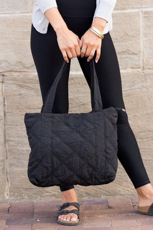Dominique Quilted Puffer Tote Bags & Luggage - Women's Bags - Top-Handle Bags RYSE Clothing Co.   