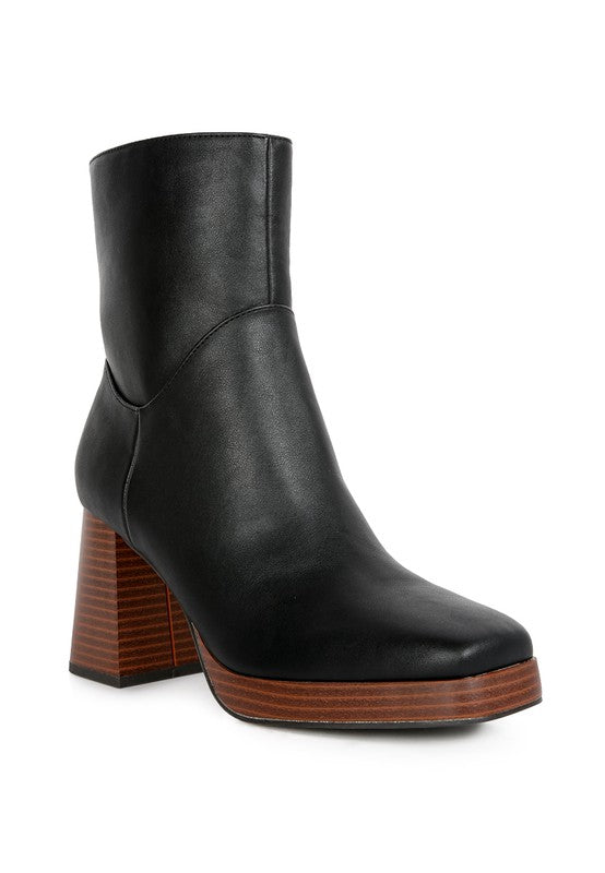 Saracuse High Ankle Platform Boots Shoes RYSE Clothing Co. Black 5 