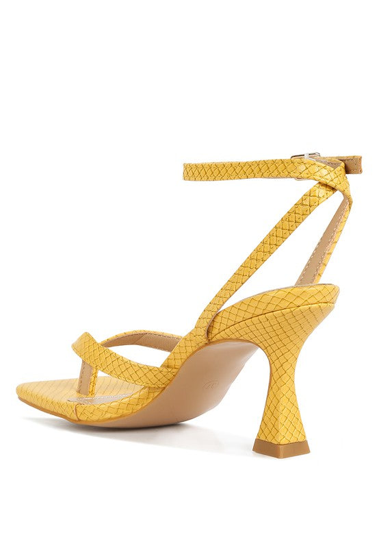 Celina Ankle Strap Thong Heeled Sandals Shoes RYSE Clothing Co.   