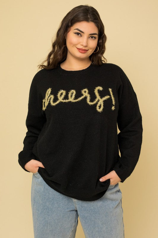 Gilli Cheers Pullover Sweater Shirts & Tops Gilli Black 1X 