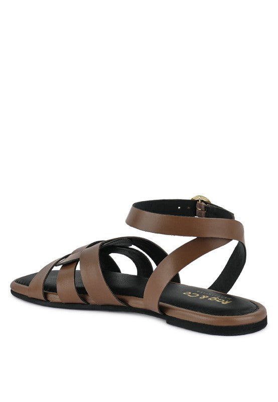 Asher Flat Ankle Strap Sandals Shoes RYSE Clothing Co.   