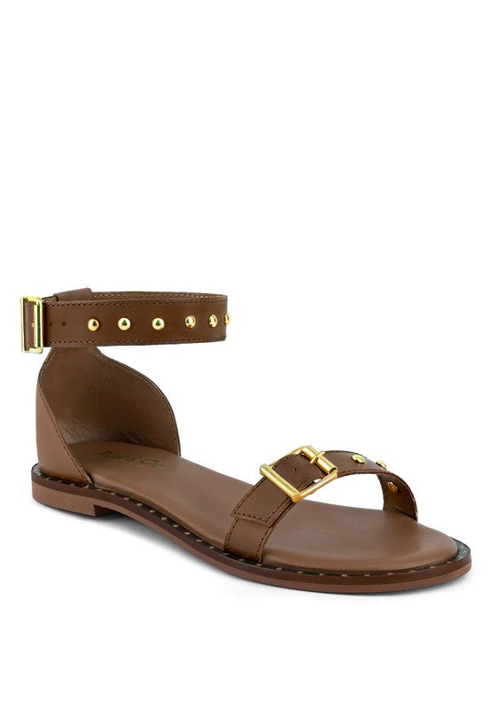 Rosa Buckle Straps Sandals Shoes RYSE Clothing Co. Chocolate 5 