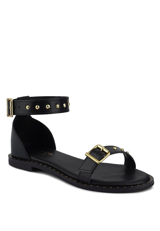 Rosa Buckle Straps Sandals Shoes RYSE Clothing Co. Black 5 
