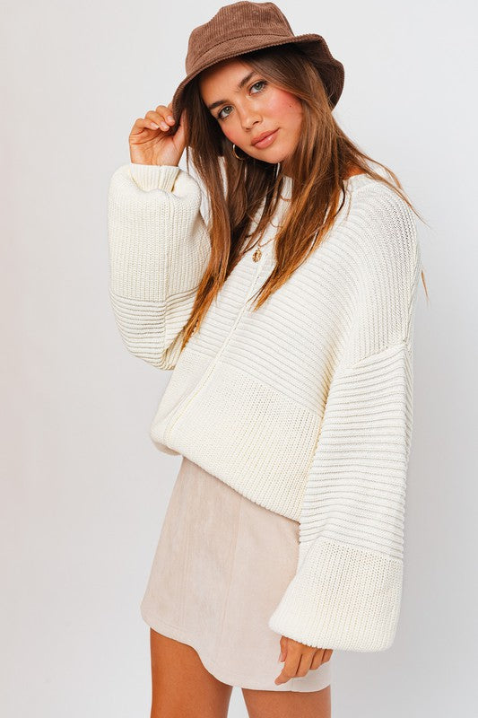 Le Lis Ribbed Knit Sweater Shirts & Tops RYSE Clothing Co.   