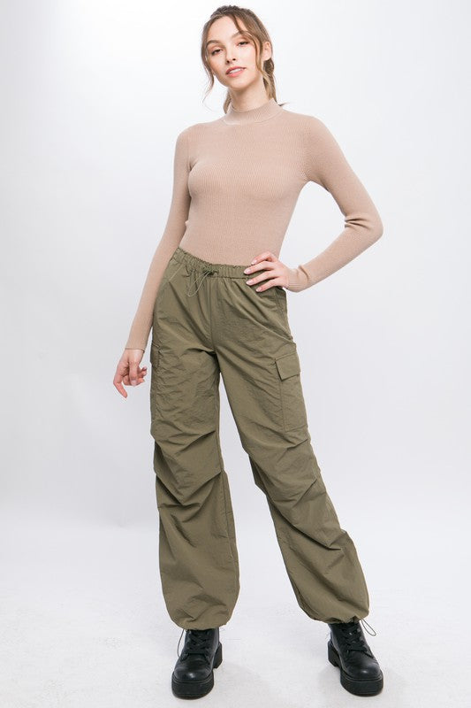 Love Tree Parachute Cargo Pants Pants RYSE Clothing Co. Olive S 