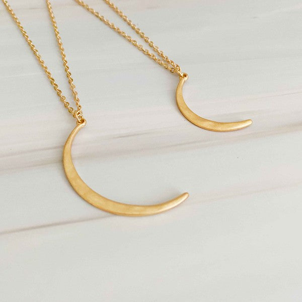 Crescent Duo Necklace - Set Of 2 jewelry RYSE Clothing Co. Gold OS 