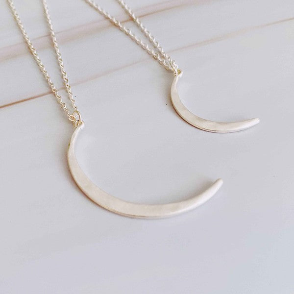 Crescent Duo Necklace - Set Of 2 jewelry RYSE Clothing Co. Silver OS 