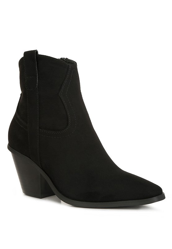 Vera Ankle Cowboy Boots Shoes RYSE Clothing Co. Black 5 
