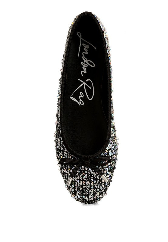 Lila Sequin Ballet Flats Shoes RYSE Clothing Co.   