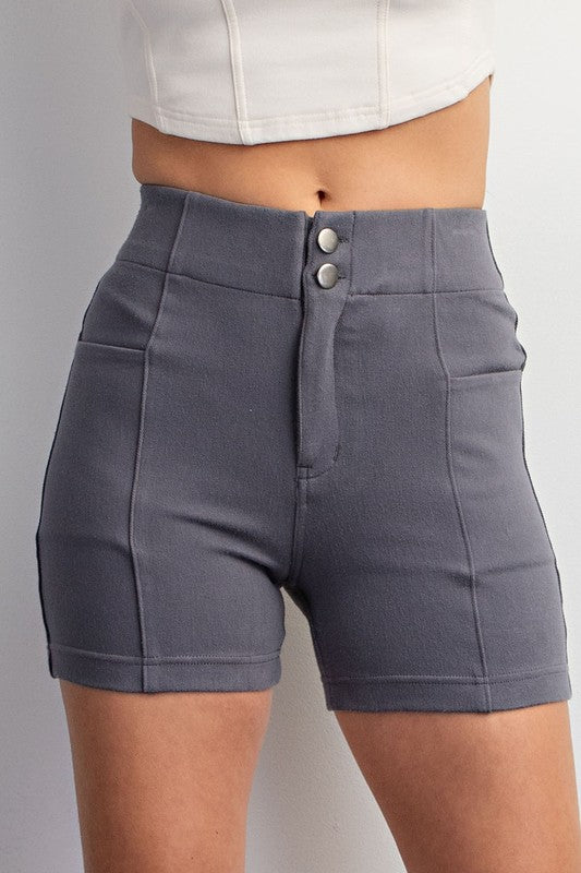 Rae Mode Cotton Stretch Shorts Shorts RYSE Clothing Co. Titanium S 