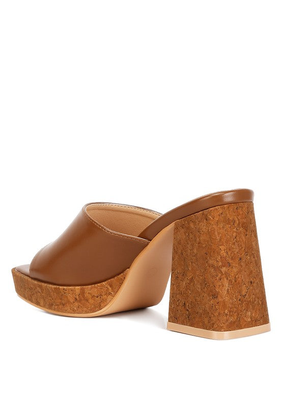 Bettina Flared Block Heel Sandals Shoes RYSE Clothing Co.   