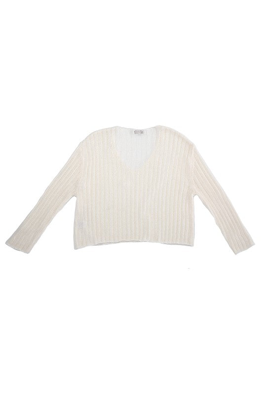 Lilou Relaxed Ribbed Sweater Shirts & Tops RYSE Clothing Co.   