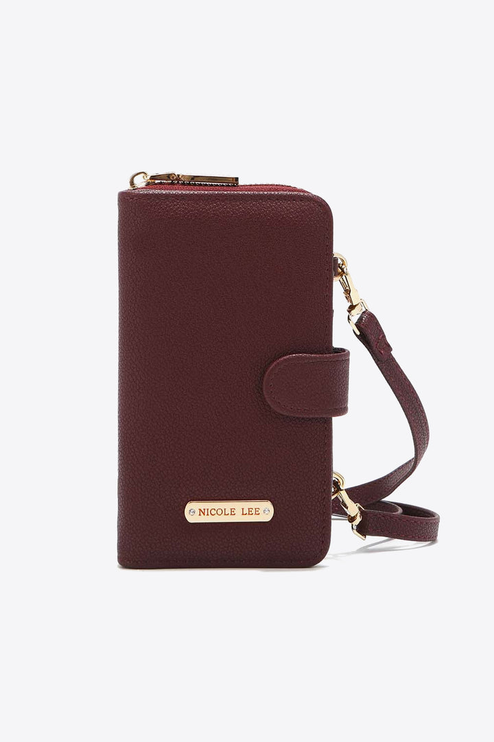 Nicole Lee USA Two-Piece Crossbody Phone Case Wallet Bags & Luggage - Women's Bags - Top-Handle Bags RYSE Clothing Co. Wine One Size 