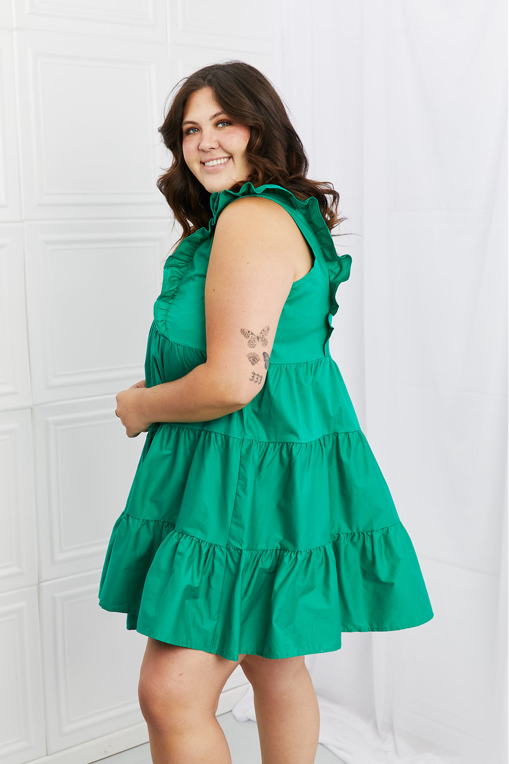 Hailey & Co Frankie Ruffle Mini Dress Dresses RYSE Clothing Co.   