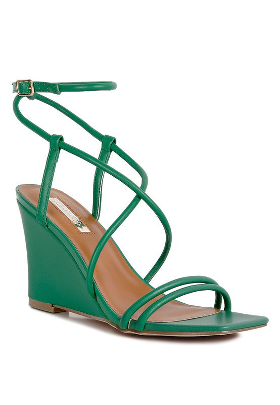 Panama Ankle Strap Wedge Sandals  RYSE Clothing Co. Kelly Green 5 