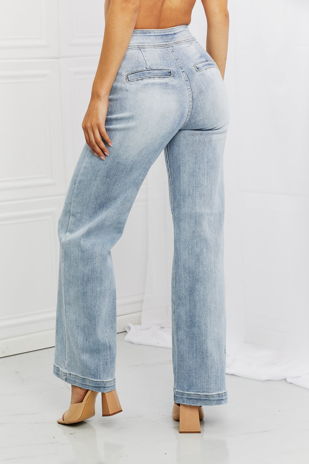 RISEN Celia Wide Flare Jeans Pants RYSE Clothing Co.   