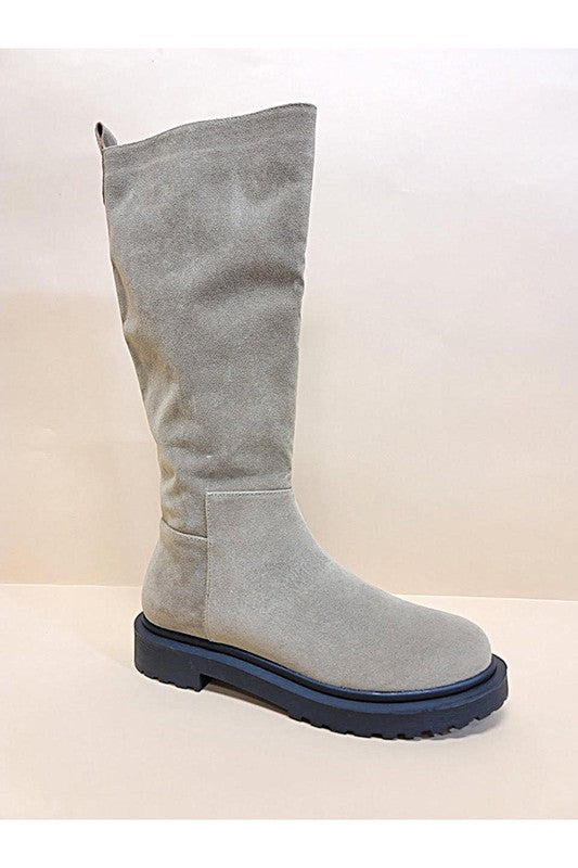 Wait And See Chunky Sole Boots  RYSE Clothing Co. 6 Beige 