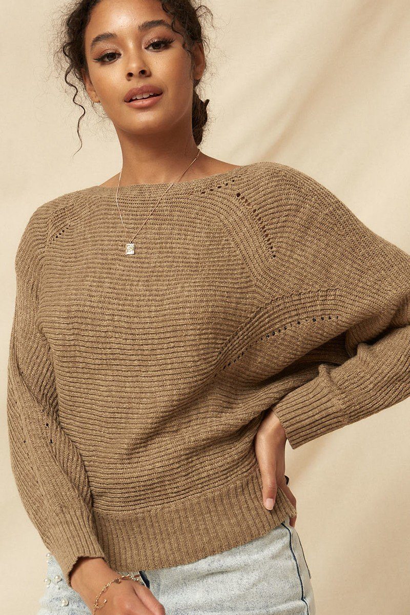 Promesa Ribbed Knit Sweater Shirts & Tops RYSE Clothing Co.   