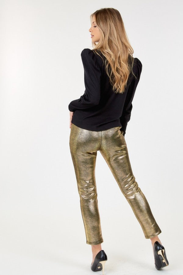 CQ by CQ Vinyl Snake Skin Ankle Pants Pants RYSE Clothing Co.   