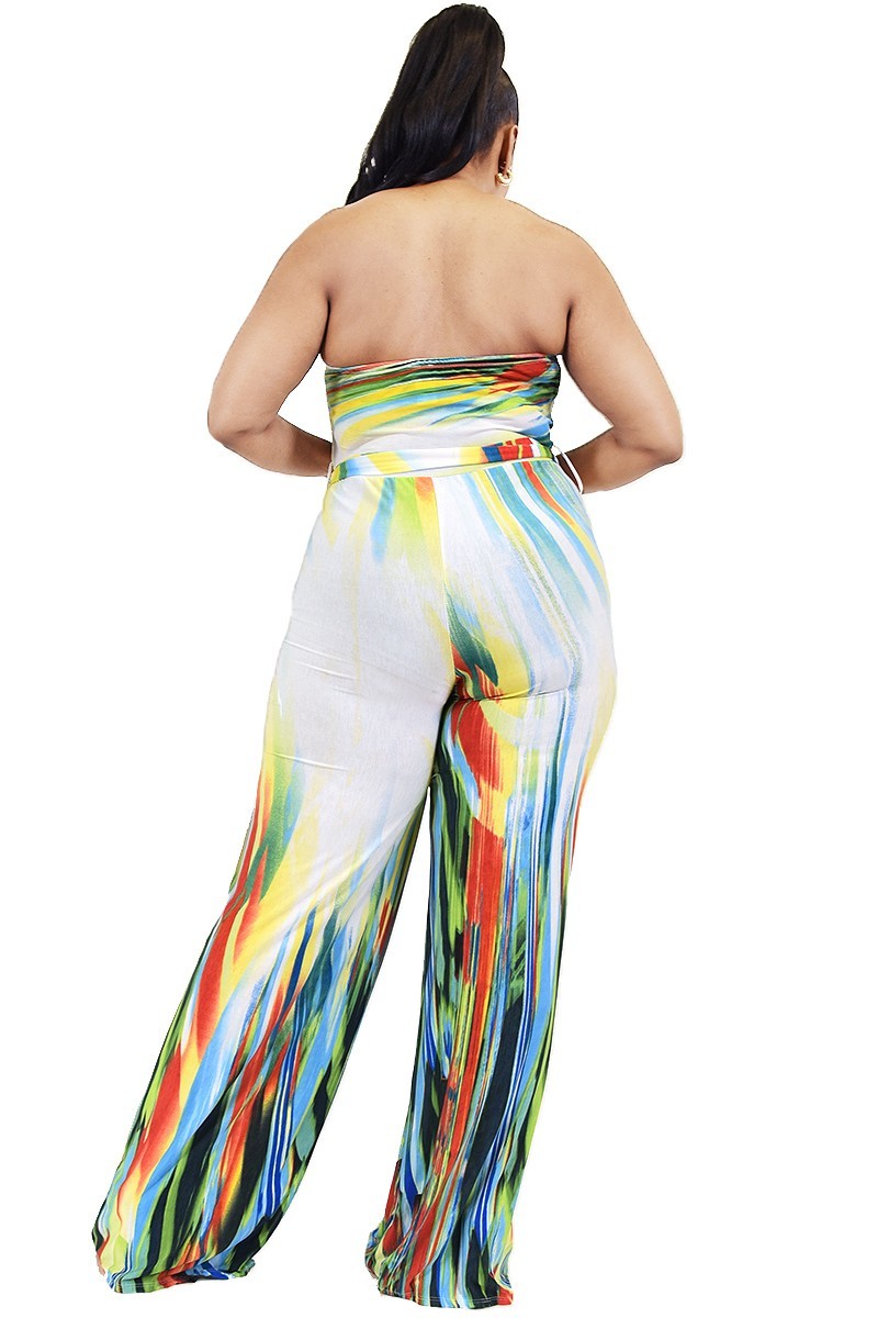 Gibiu Off Shoulder Color Brushed Tie Waist Jumpsuit Jumpsuits & Rompers RYSE Clothing Co.   