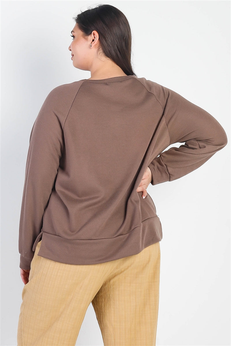 Tasha Apparel Cocoa Love "Believe In Yourself" Lightweight Sweatshirt  RYSE Clothing Co.   
