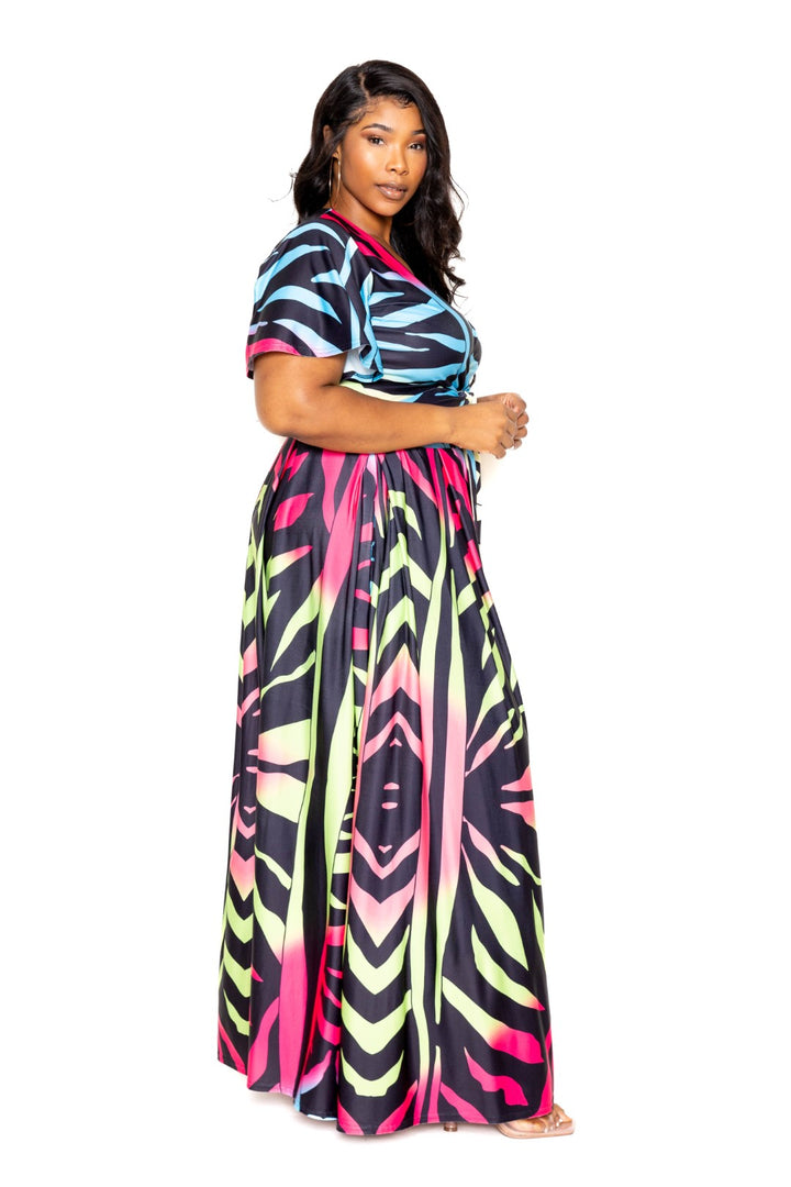 Buxom Couture Ombre Tribal Maxi Skirt & Top Set Outfit Sets RYSE Clothing Co.   