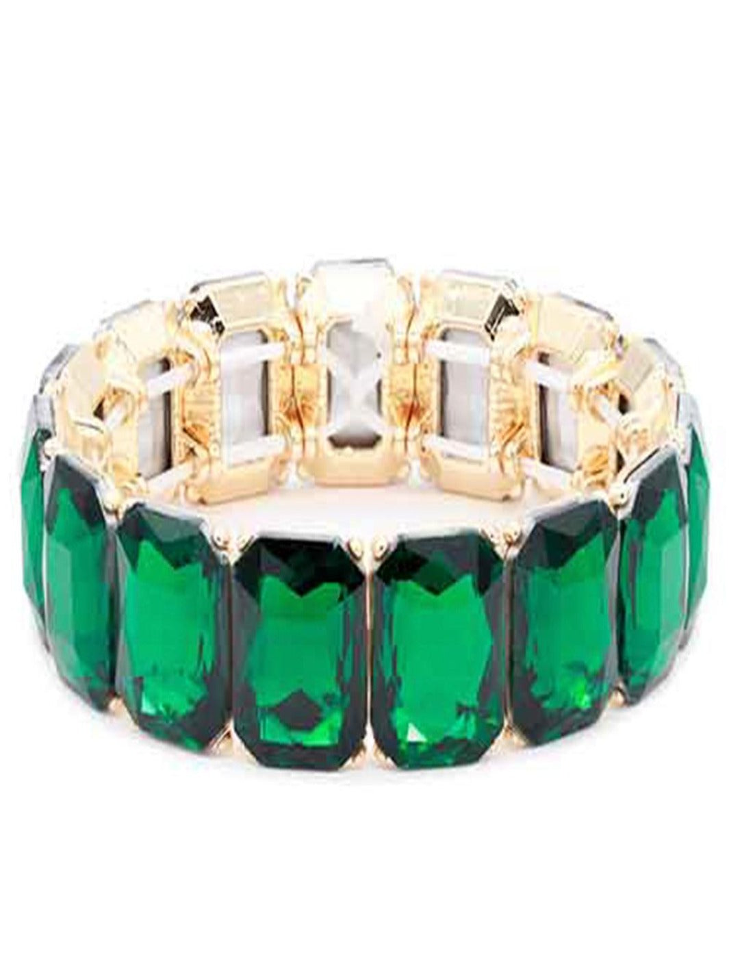 Crystal Stretch Bracelet jewelry RYSE Clothing Co. Green  