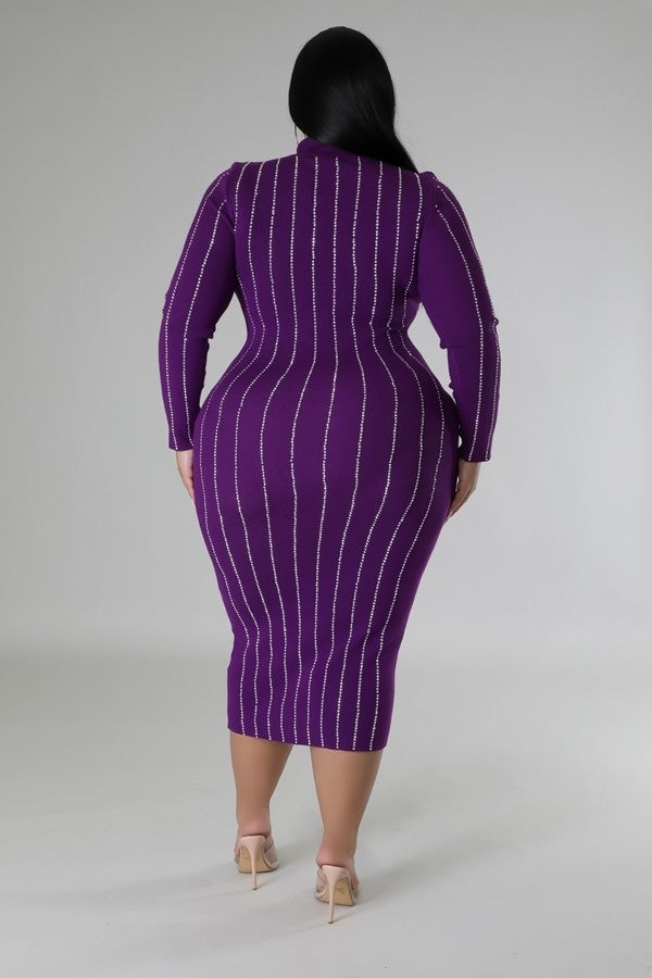 Good Time USA Stretch Midi Dress Dresses RYSE Clothing Co.   
