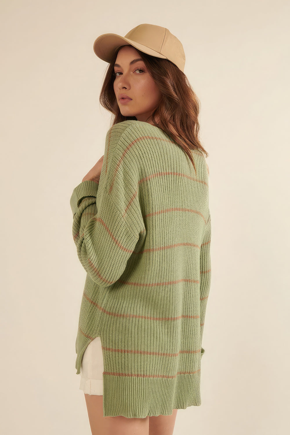 Promesa Striped Pocket Sweater Shirts & Tops RYSE Clothing Co.   