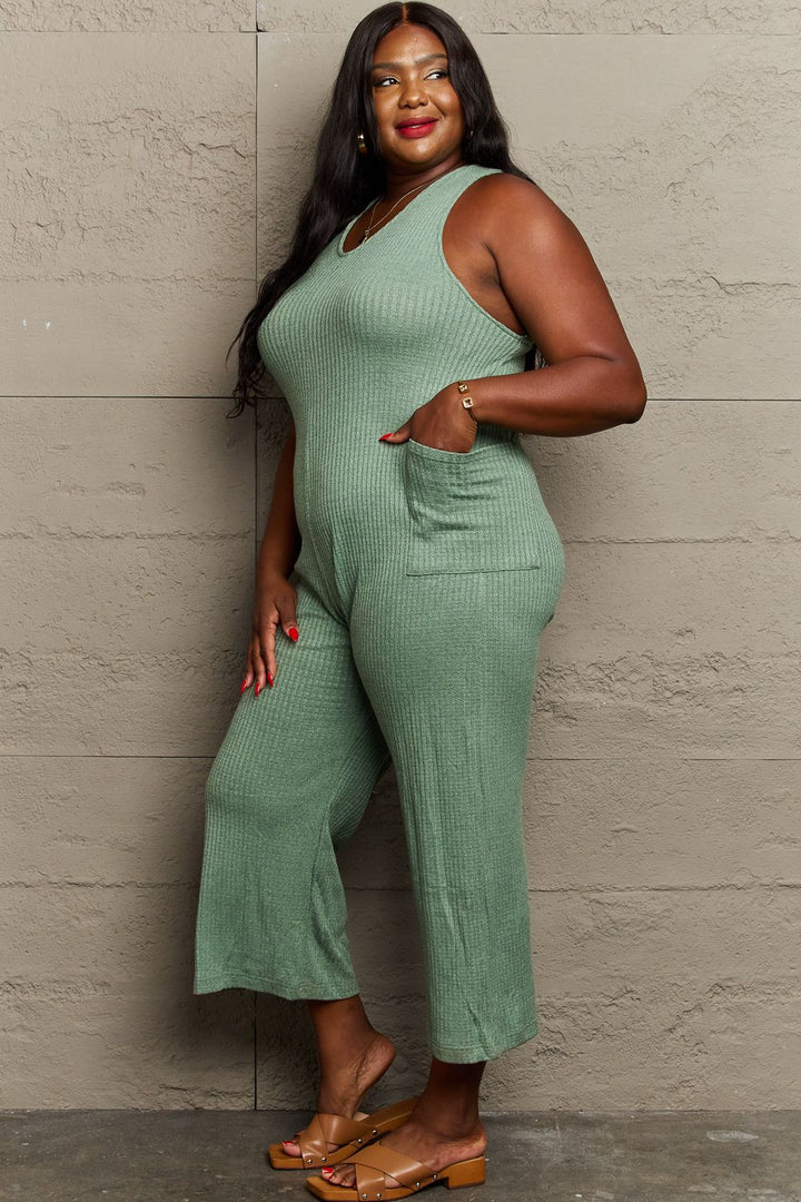 HEYSON Twisted Rib Knit Jumpsuit Jumpsuits & Rompers RYSE Clothing Co.   
