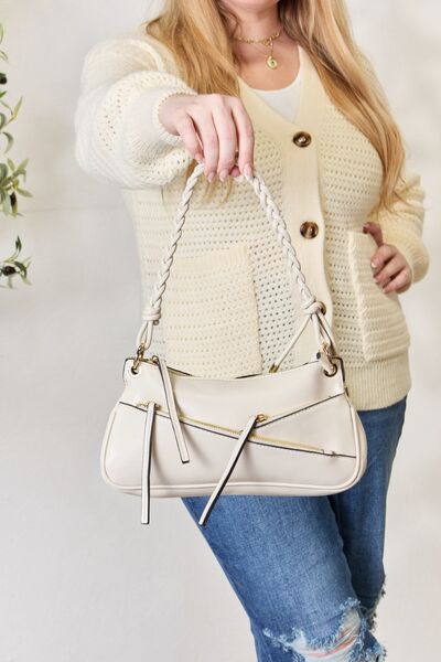Braided Strap Shoulder Bag Handbags RYSE Clothing Co.   
