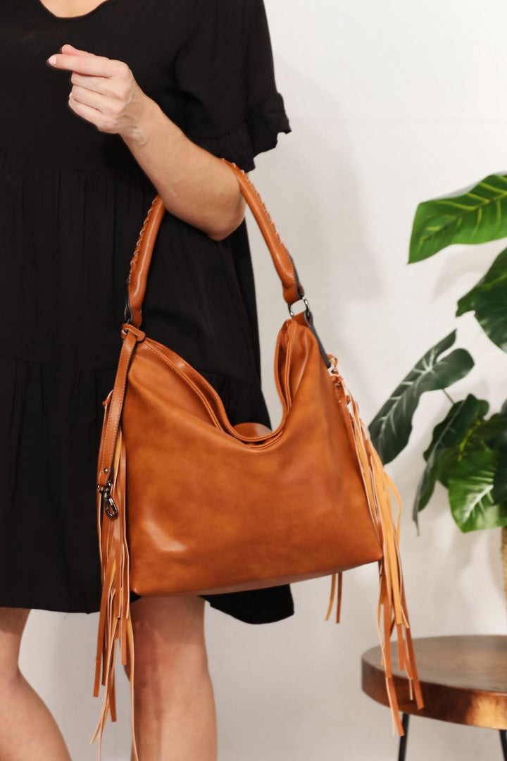 Vegan Leather Fringe Shoulder Bag Bags & Luggage - Women's Bags - Top-Handle Bags RYSE Clothing Co.   