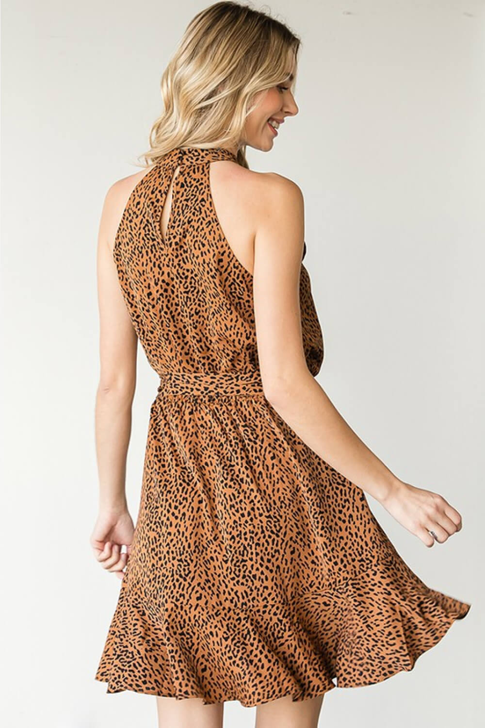 First Love Gwedolyn Leopard Belted Mini Dress  RYSE Clothing Co.   