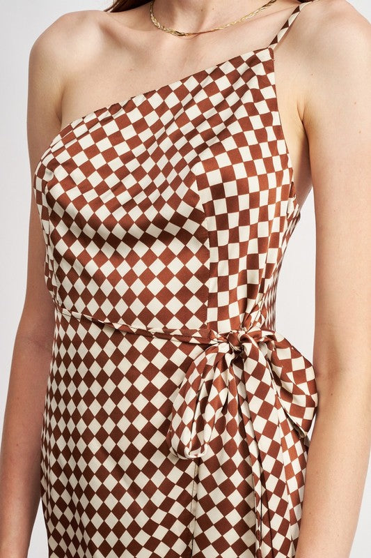 Emory Park One Shoulder Wrap Mini Dress Dresses RYSE Clothing Co.   