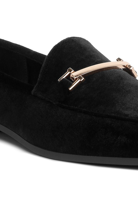 Tatianna Horsebit Embellsihed Velvet Loafers Shoes RYSE Clothing Co.   